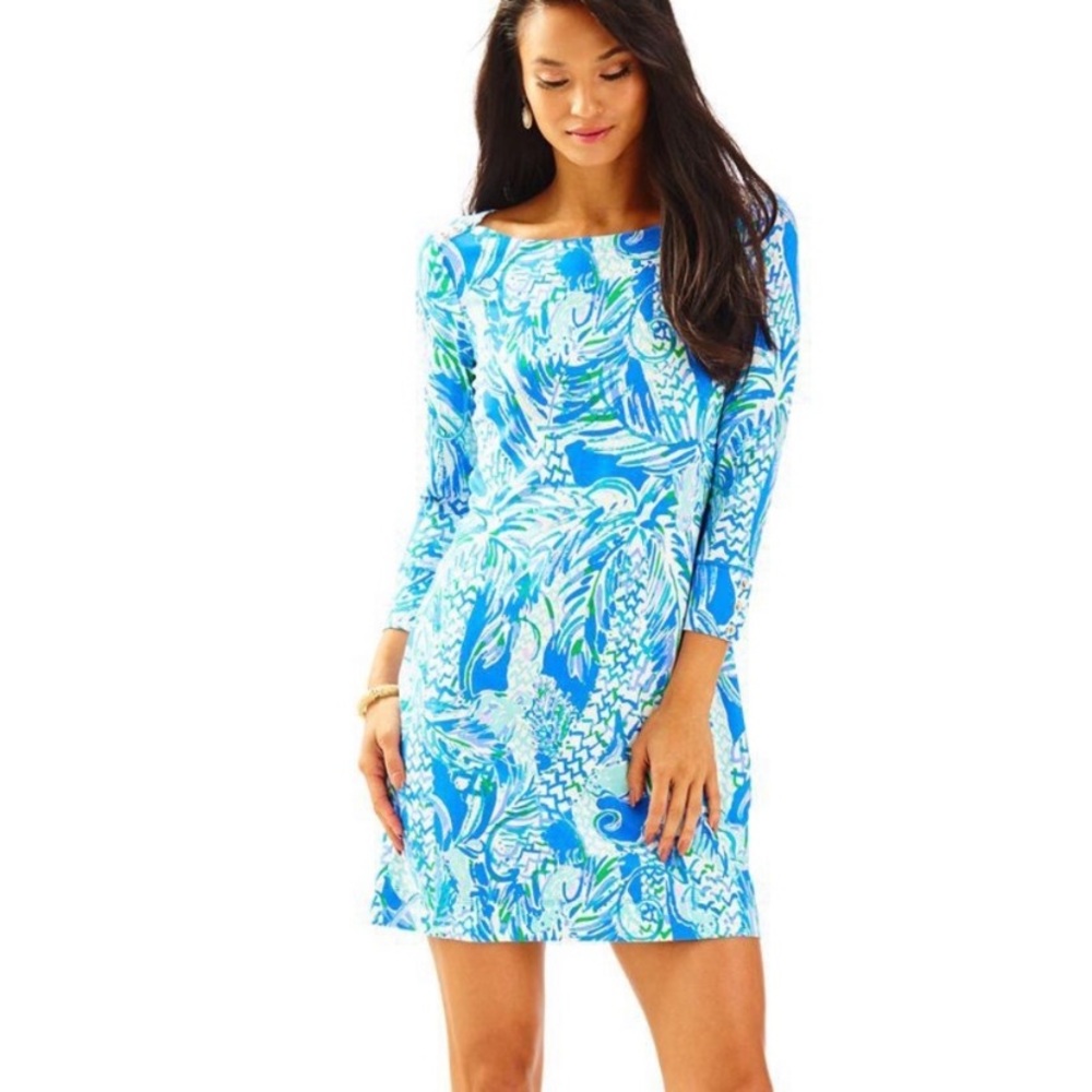 Lilly Pulitzer Sophie Dress UPF 50+ Resort White Canopy Chaos Size XS
